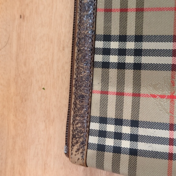 Burberry Burberrys Vintage Nova Check Pouch Cosmetics Bag Small Travel - Picture 9 of 15